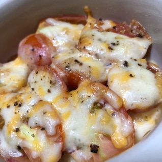 ミニトマトととろけるチーズ焼き